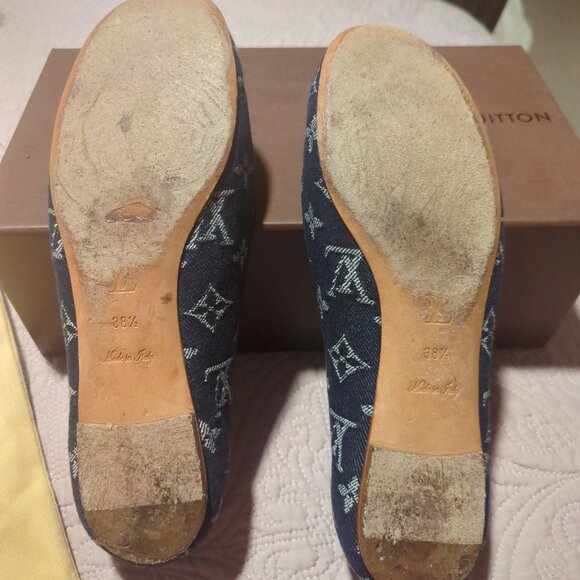 Louis Vuitton Denim LV Monogram Ballet Flats - Picture 8 of 8